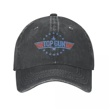 Повседневная Бейсболка Top Gun Maverick Movie Унисекс из Потертого хлопка Snapback Hat US Fighter Уличные Летние Шляпы с Регулируемой Посадкой
