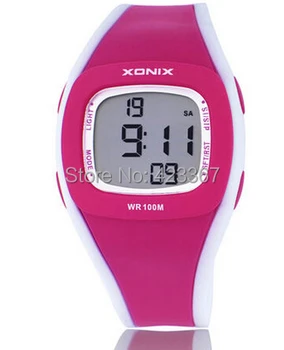 Женские спортивные часы, цифровые водонепроницаемые часы для плавания на 100 м, Светодиодный хронограф, Часы для девочек, Уличные часы