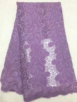 2020 Африканская бархатная кружевная ткань с камнями, французское сетчатое кружево, подходит для вечернего платья в нигерийском стиле, Бархатная ткань с вышивкой D4411