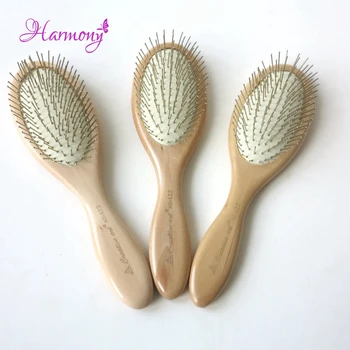 Harmony 20 шт./лот, расческа для массажа человеческих волос с деревянной ручкой, Расческа для наращивания волос со стальными зубьями, Расческа для салонного использования